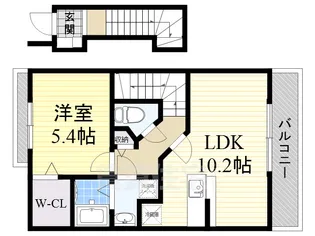 ジェルメK3【2階】の間取り