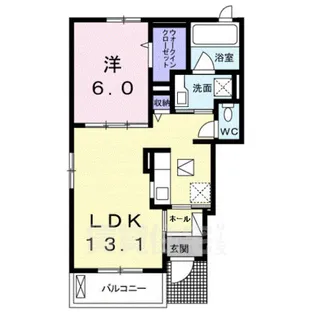 ラ フルレット【1階】の間取り