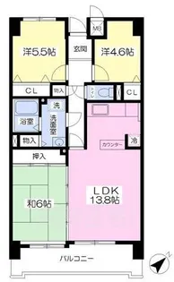 パールハイツ堺【7階】の間取り