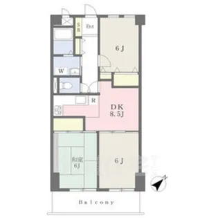セザール鳴尾公園【3階】の間取り