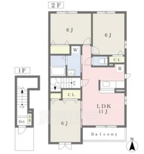 ドクターバード W棟【2階】の間取り