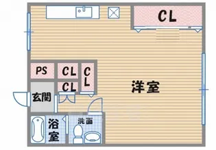 カーサ上甲子園【1階】の間取り