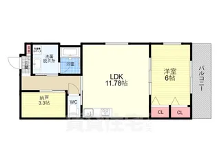 Roa Higashiyama【3階】の間取り