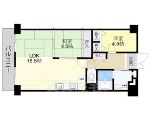 大阪府堺市堺区大浜北町2丁【マンション】の間取り