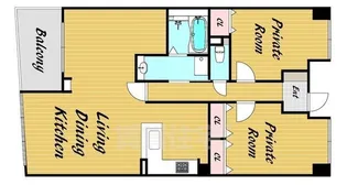 パインフィールド五条【5階】の間取り