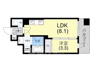 SDグランツ三宮イーストフロント【603号室】の間取り