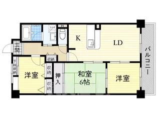大阪府八尾市栄町1丁目【マンション】の間取り