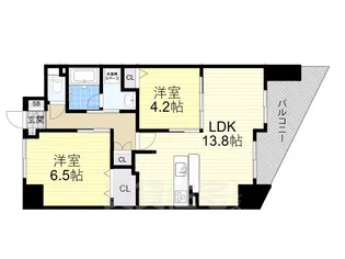 大阪府堺市北区百舌鳥梅北町2丁【マンション】の間取り