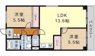 ランドハウス汐路【3階】の間取り