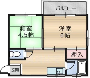 ハイツ西難波【3階】の間取り