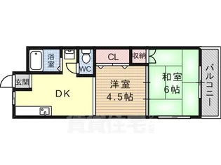 1DKの間取り画像