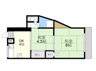 大阪府堺市堺区陵西通【マンション】の間取り