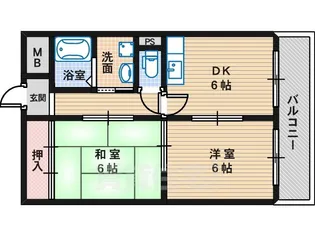 松岡ビル北花田【2階】の間取り