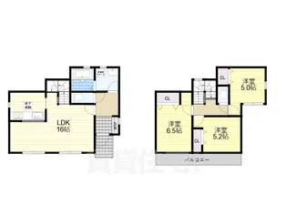 京都府木津川市山城町平尾東黒部【一戸建】の間取り