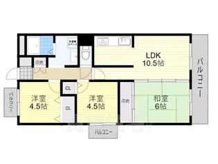 アヴァンティ東住吉【2階】の間取り