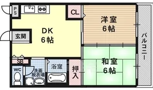 京都府京都市西京区大枝東長町【マンション】の間取り