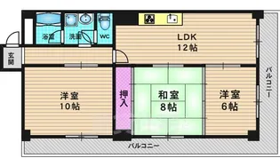 シベール阪急桂【3階】の間取り