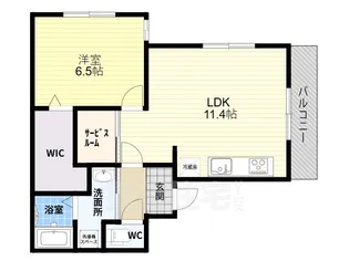 MELDIA布忍 A棟【1階】の間取り