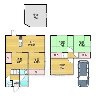 奈良県橿原市白橿町8丁目【一戸建】の間取り