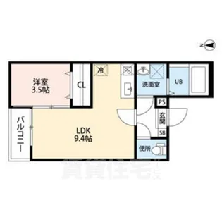 ハピネス八反(ハピネスハッタン)【3階】の間取り