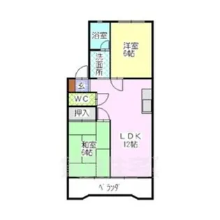 シャトー芝【2階】の間取り