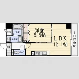 Wisteria(ウィステリア)【5階】の間取り