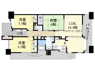 グランカーサ上前津【15階】の間取り