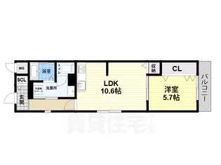 サンワコート元浜【3階】の間取り