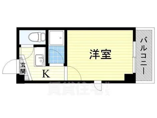 オーキッドコート田辺【4階】の間取り
