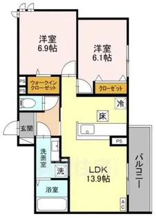 アンバーキューブC【1階】の間取り