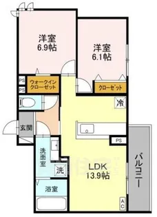 アンバーキューブC【2階】の間取り