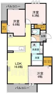 アンバーキューブC【2階】の間取り