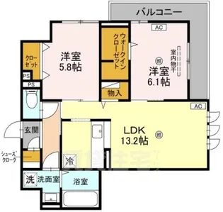 メゾン・ド・プティエル今津【2階】の間取り