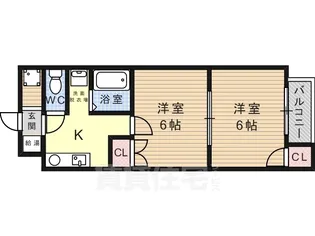 2DKの間取り画像