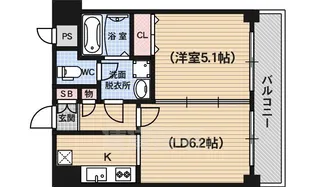 アーバネックス室町【6階】の間取り