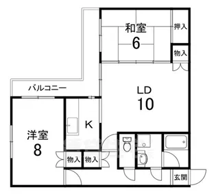 京都府京都市伏見区納所町【マンション】の間取り