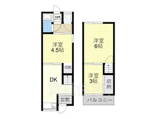 大阪府松原市高見の里6丁目【一戸建】の間取り