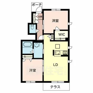 シャーメゾンクレストB【1階】の間取り