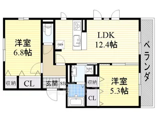 大阪府高槻市宮之川原1丁目【アパート】の間取り