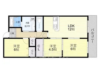 3LDKの間取り画像