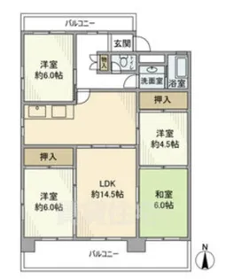 第2香流マンション【4階】の間取り
