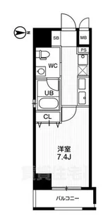 アーバンフラッツ四条西洞院【12階】の間取り