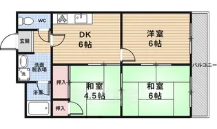 シャトーウメダ【3階】の間取り