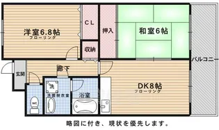 カルモ中村【1階】の間取り