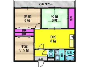 MOグロリーエイト【5階】の間取り