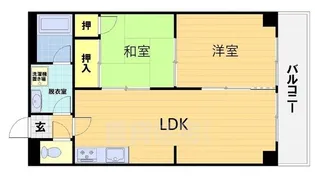 シャトーウメダ【6階】の間取り