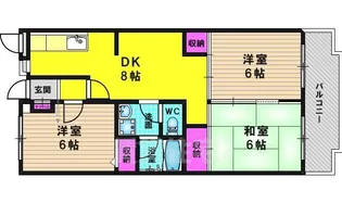 サンク・メルベーユ並河【4階】の間取り