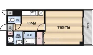 エテルネルー由【5階】の間取り