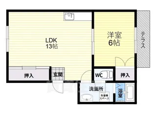 ユーアイコーポ【1階】の間取り