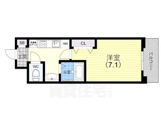 1Kの間取り画像